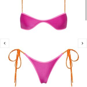 triangl swimwear Pink and Orange Neoprene Bikini Set